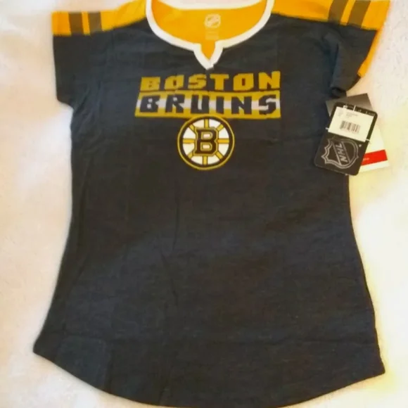 Girl’s NHL Boston Bruins Short Sleeve T-Shirt Tee Size L (14) NWT. Fan Team Cute - Picture 7 of 7